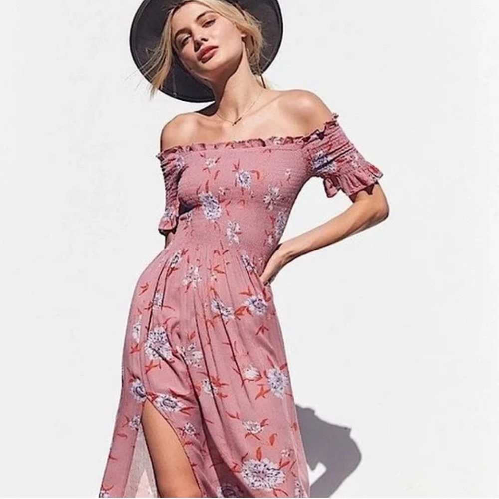 Urban Outfitters Smocked Midi Dress